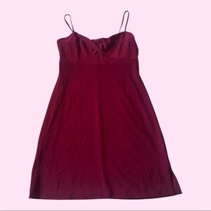 Vintage Sparkling Red Mini Dress